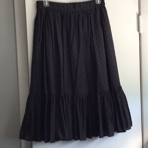 J Crew black flared skirt